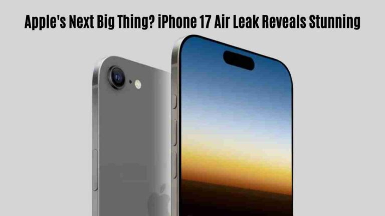 Apple’s next big thing? Iphone 17 air leak reveals stunning